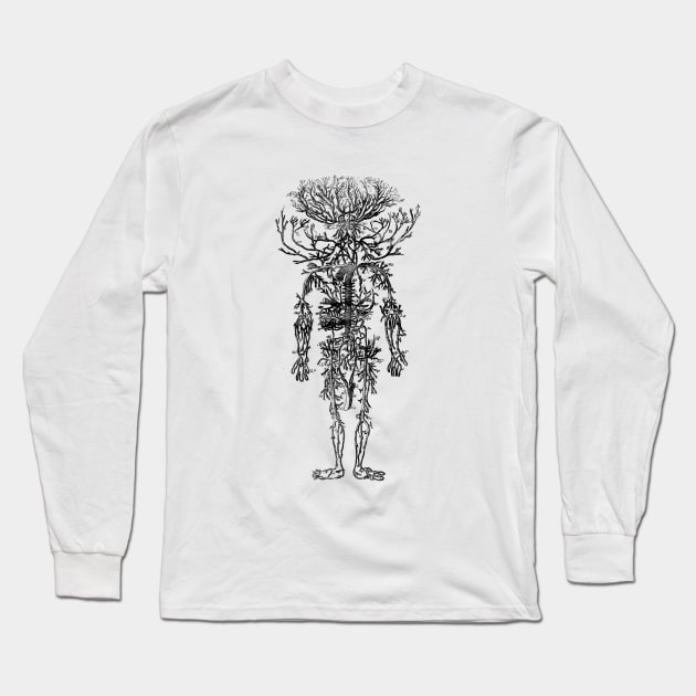 Human Anatomy The Arteries Long Sleeve T-Shirt by AntiqueImages